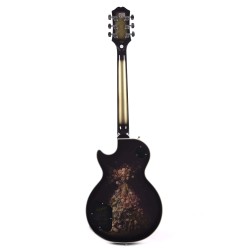 Epiphone EILPCAJV3ASBNH3 Artist Adam Jones Les Paul Custom Art Collection Electric Guitar Julie Heffernan's "Not Dead Yet," - Antique Silverburst