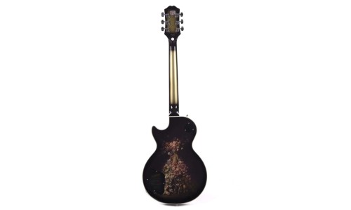 Epiphone EILPCAJV3ASBNH3 Artist Adam Jones Les Paul Custom Art Collection Electric Guitar Julie Heffernan's "Not Dead Yet," - Antique Silverburst