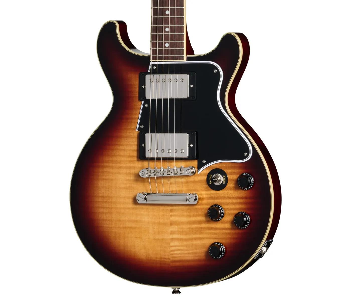 Epiphone Les Paul Double Cut Figured Electric Guitar - Bourbon Burst