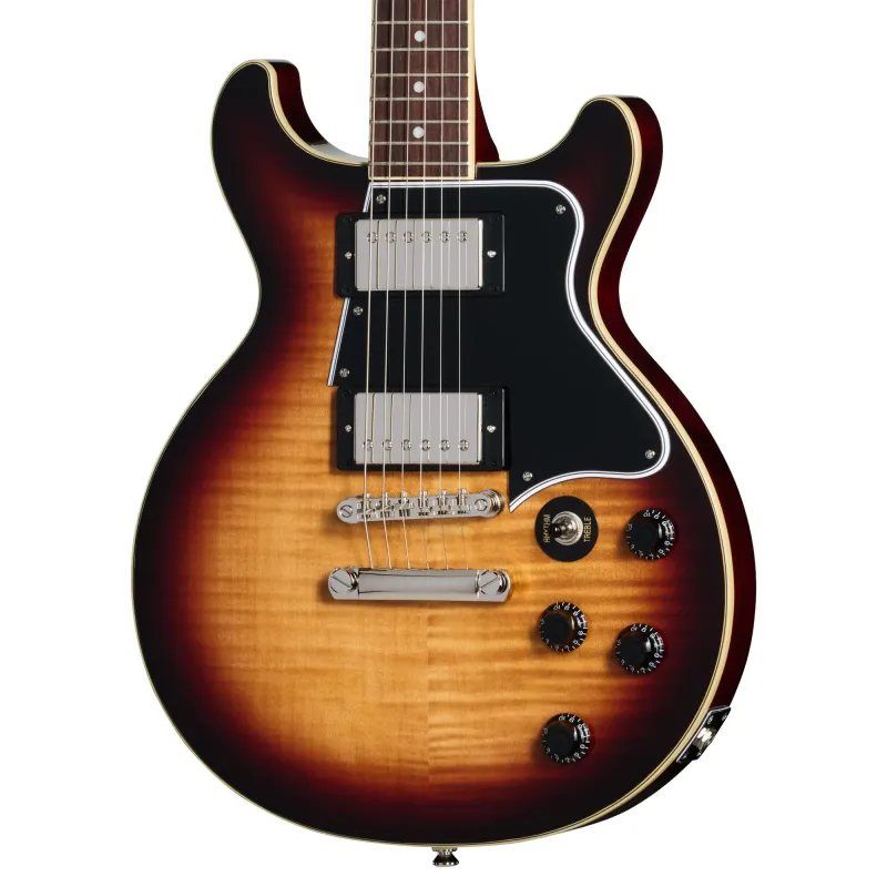 Epiphone Les Paul Double Cut Figured Electric Guitar - Bourbon Burst