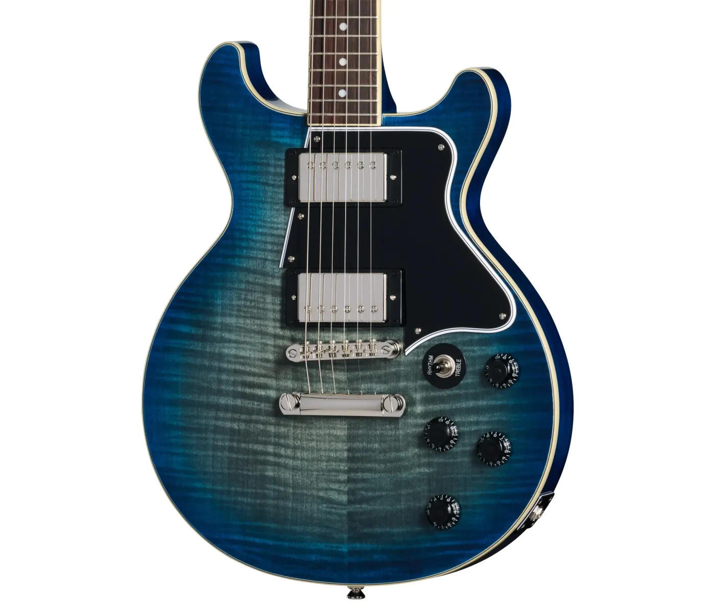 Epiphone Les Paul Double Cut Figured Electric Guitar - Ocean Water