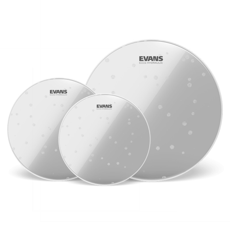 Evans ETP-HYDGL-F Hydraulic Glass Fusion Tom Drum Head Pack - (10", 12",14")