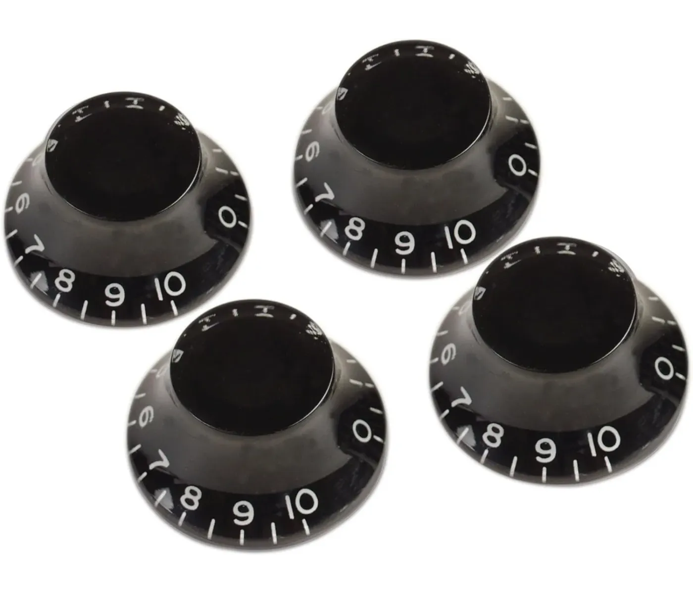 Gibson Accessories PRHK-010 Top Hats Knobs - Black 4/Pkg