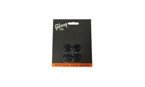 Gibson Accessories PRHK-010 Top Hats Knobs - Black 4/Pkg