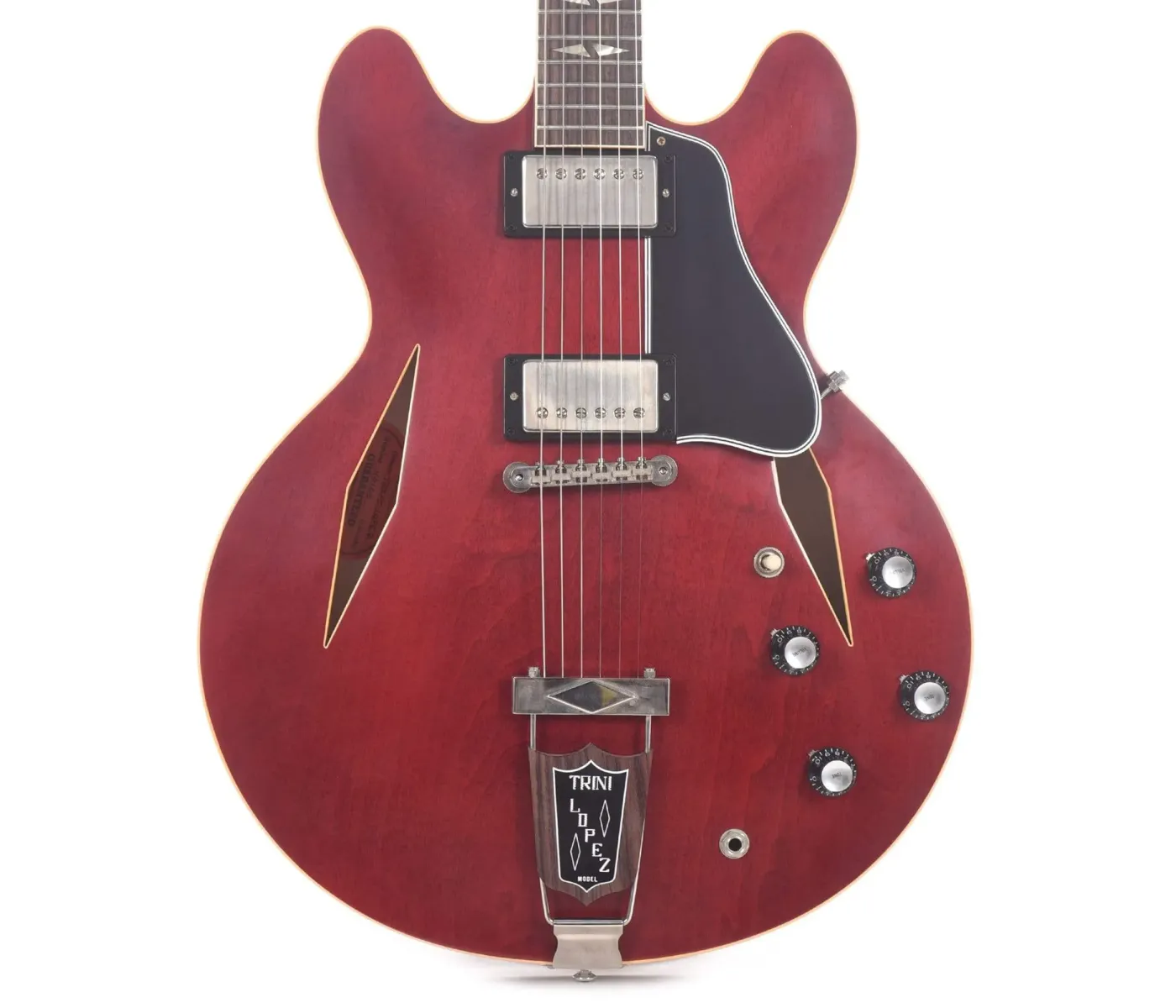 Gibson Custom Shop 64ESTLVOSCNH11964 Artist Trini Lopez Standard Reissue VOS Semi-Hollowbody Electric Guitar - 60s Cherry