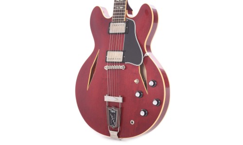 Gibson Custom Shop 64ESTLVOSCNH11964 Artist Trini Lopez Standard Reissue VOS Semi-Hollowbody Electric Guitar - 60s Cherry