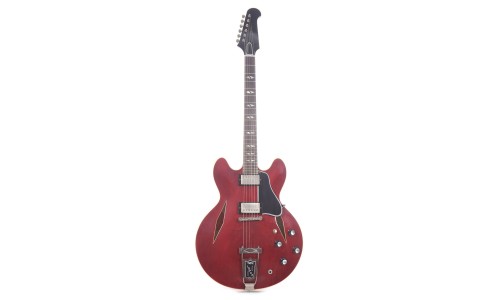 Gibson Custom Shop 64ESTLVOSCNH11964 Artist Trini Lopez Standard Reissue VOS Semi-Hollowbody Electric Guitar - 60s Cherry