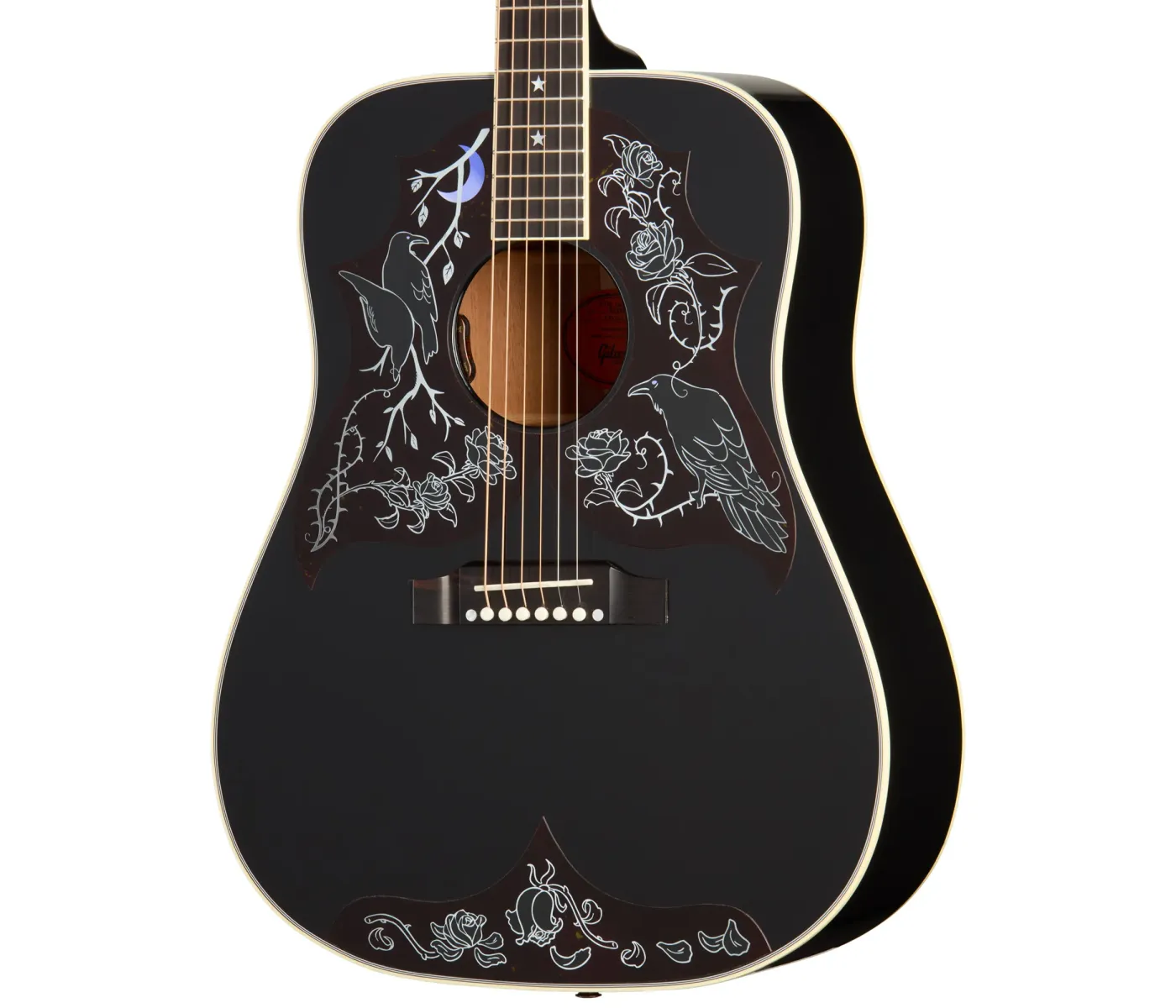 Gibson Kirk Hammett Raven Hummingbird Acoustic Guitar - Ebony