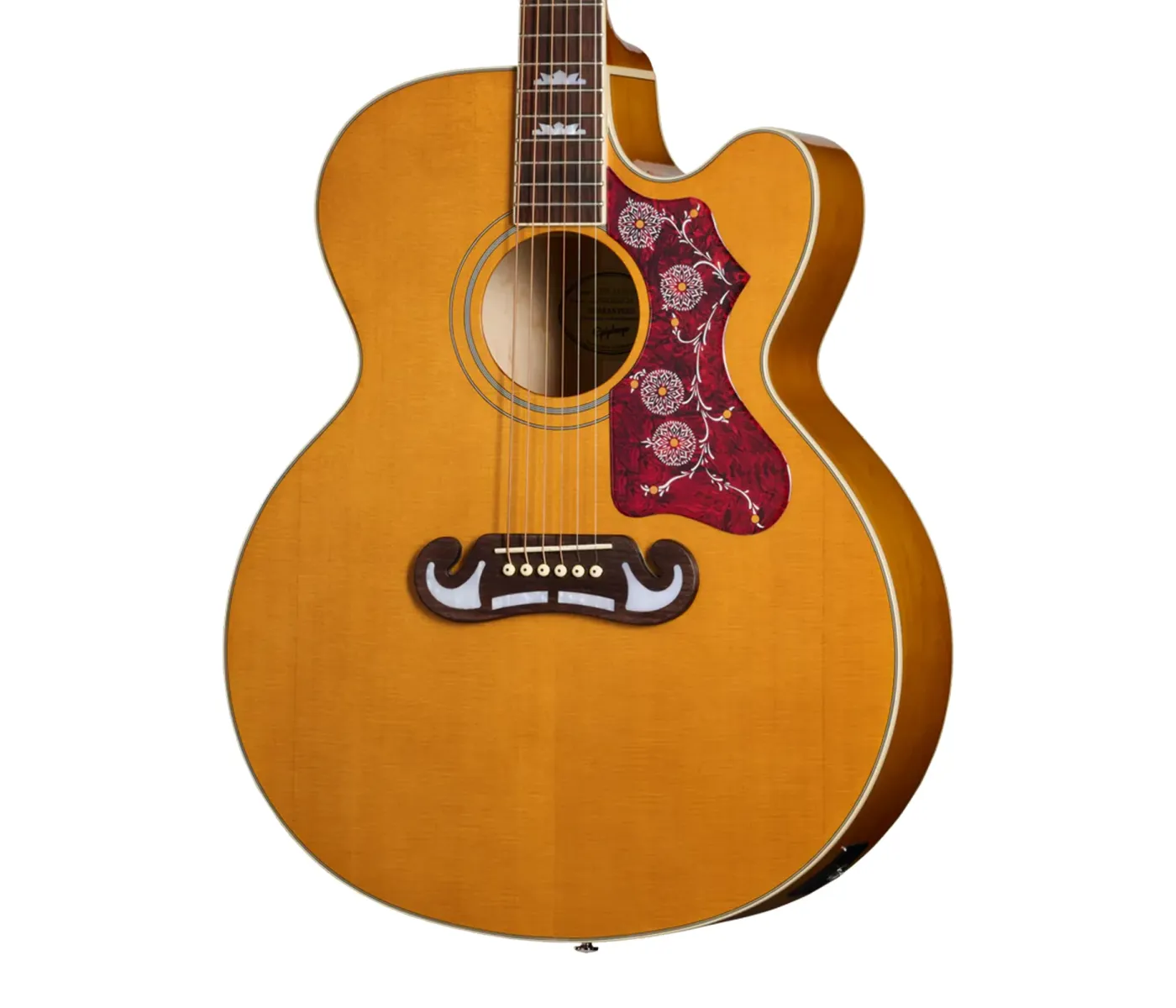 Epiphone Studio EC J-200 Acoustic Guitar - Transparent Ebony Burst