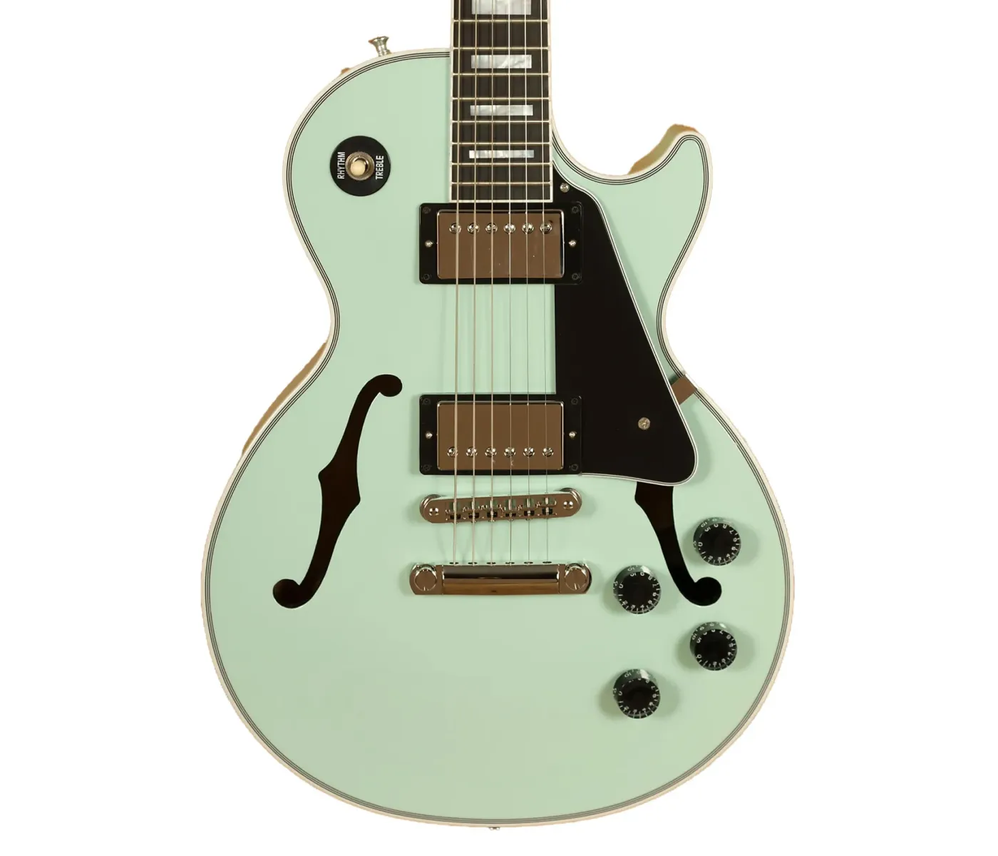 Gibson Custom LPC-PSL22558 Les Paul  Chambered F-Holes Electric Guitar - Kerry Green