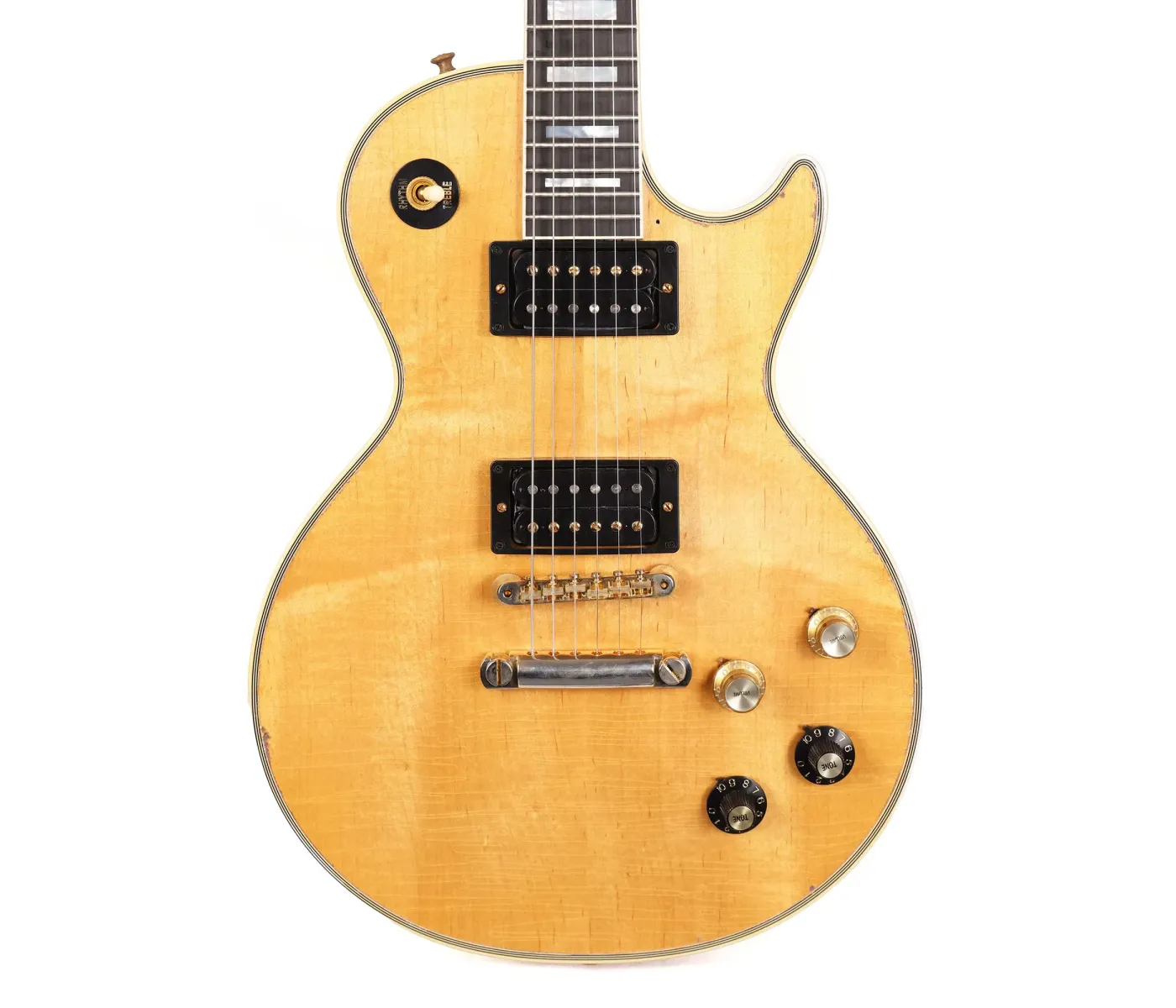 Gibson Custom Shop Mick Ronson 1968 Les Paul Custom Electric Guitar - Antique Natural