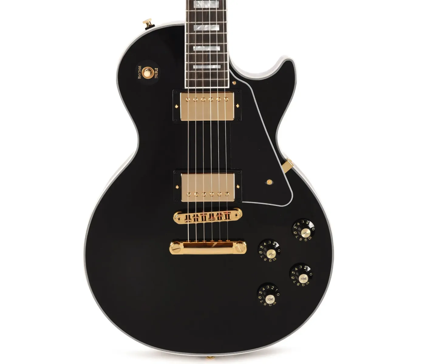 Gibson Custom Shop LPCU700EBGH1 Les Paul '70s Custom Electric Guitar - Ebony