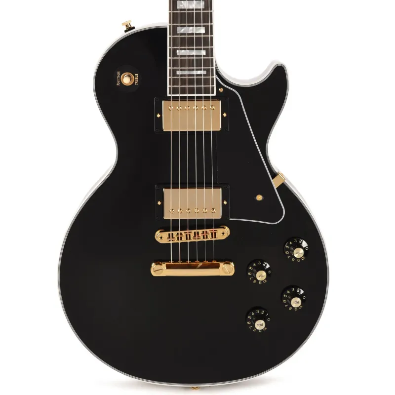 Gibson Custom Shop LPCU700EBGH1 Les Paul '70s Custom Electric Guitar - Ebony