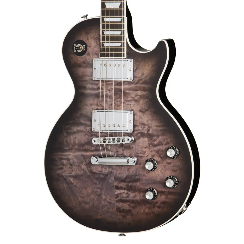 Gibson Mark Morton Les Paul Modern Quilt Electric Guitar - Translucent Ebony Burst Satin