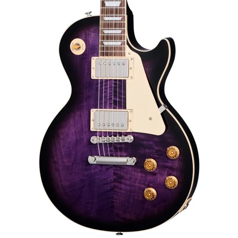 Gibson USA LPS500PUNH1 Les Paul Standard '50s Figured Top Electric Guitar - Dark Purple Burst