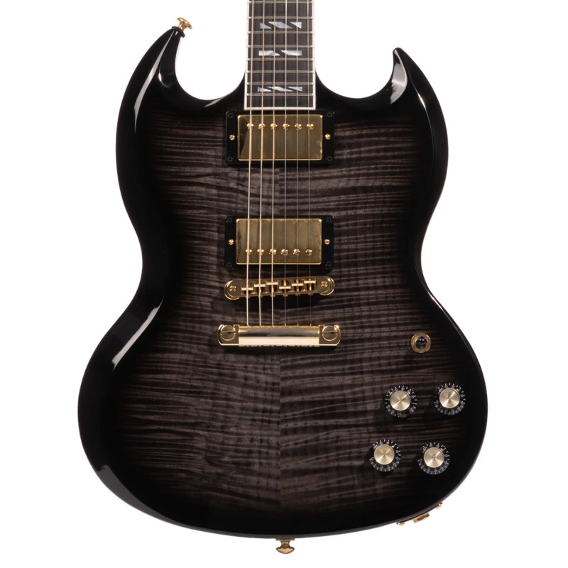 Gibson USA SGSU00E2GH1 SG Supreme Electric Guitar - Translucent Ebony