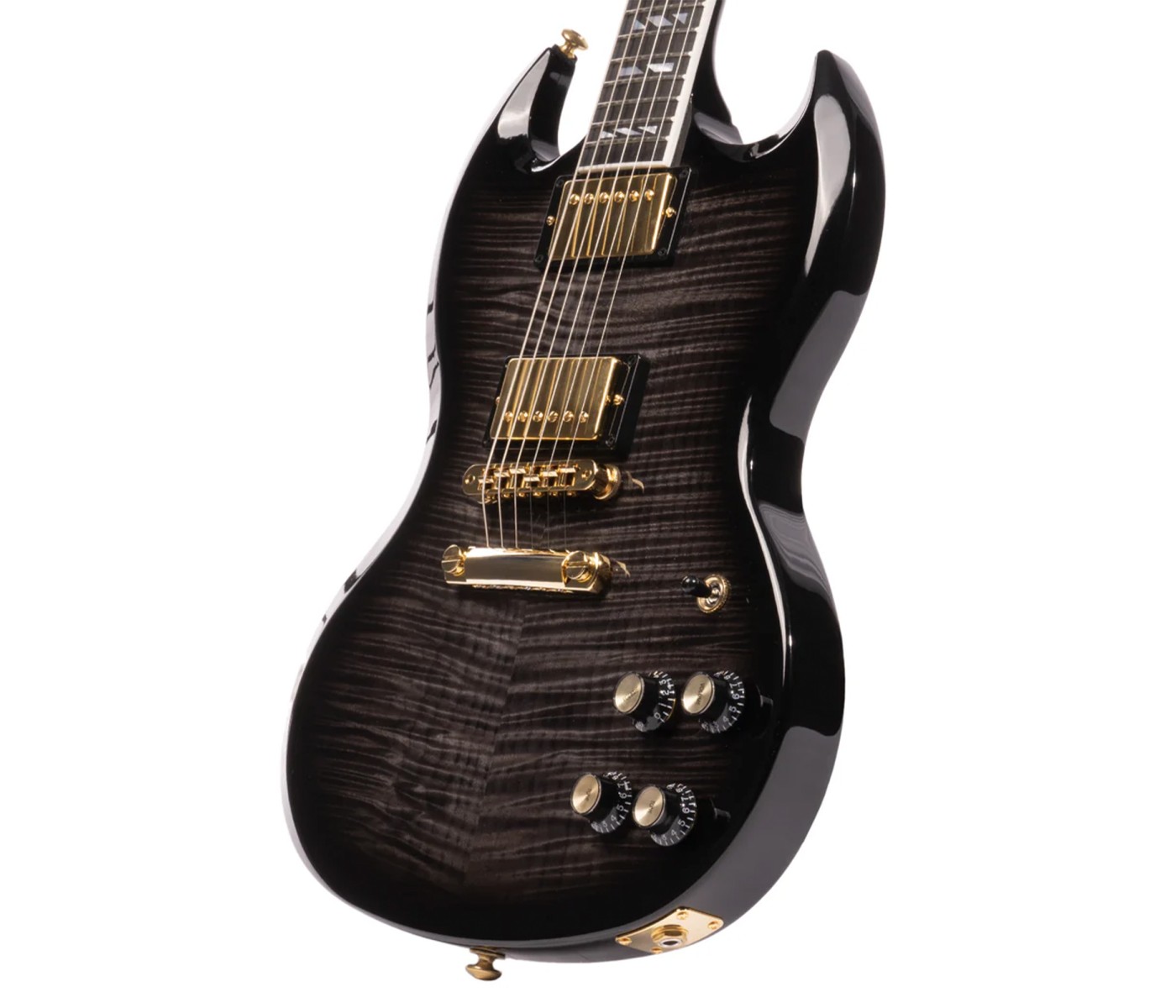 Gibson USA SGSU00E2GH1 SG Supreme Electric Guitar - Translucent Ebony