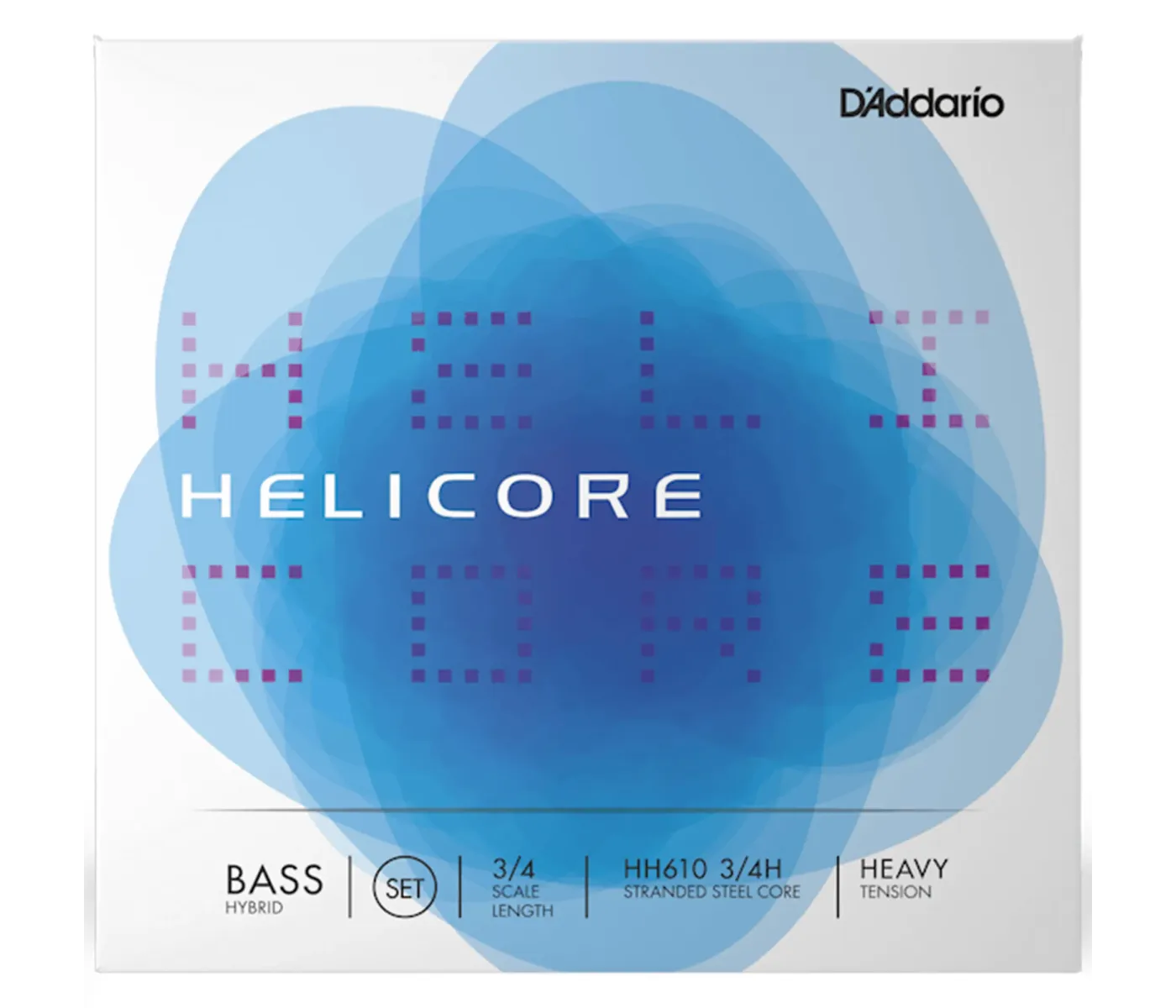 D'Addario HH610 3/4M Helicore Hybrid Double Bass String Set - 3/4 Scale - Medium Tension