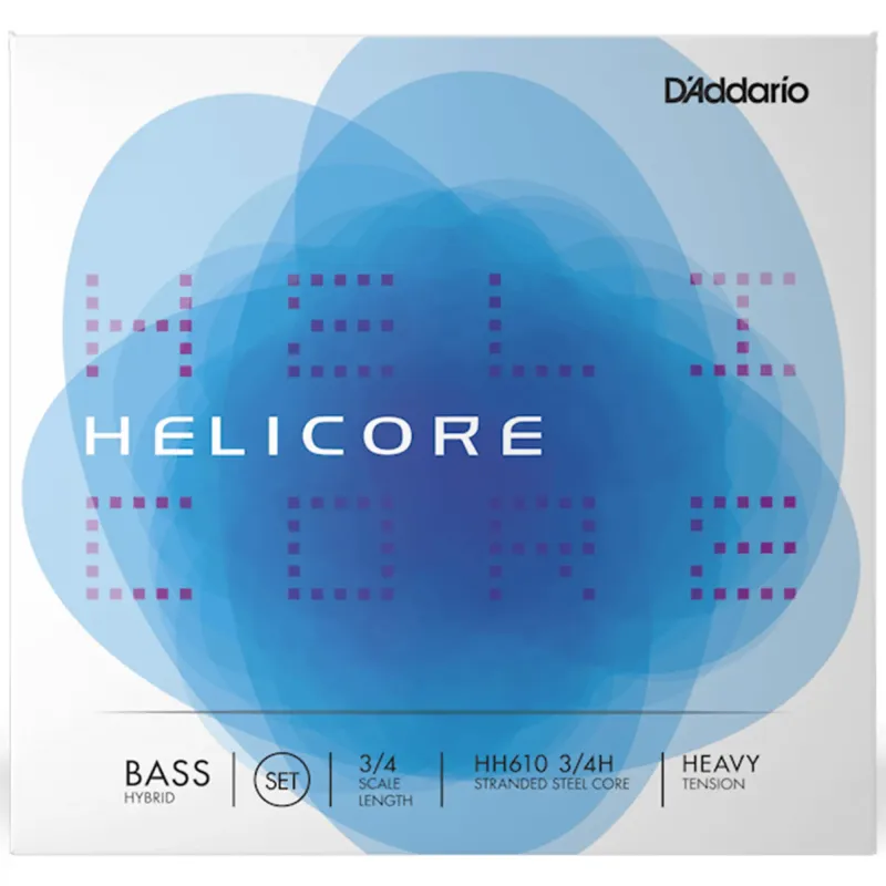 D'Addario HH610 3/4M Helicore Hybrid Double Bass String Set - 3/4 Scale - Medium Tension