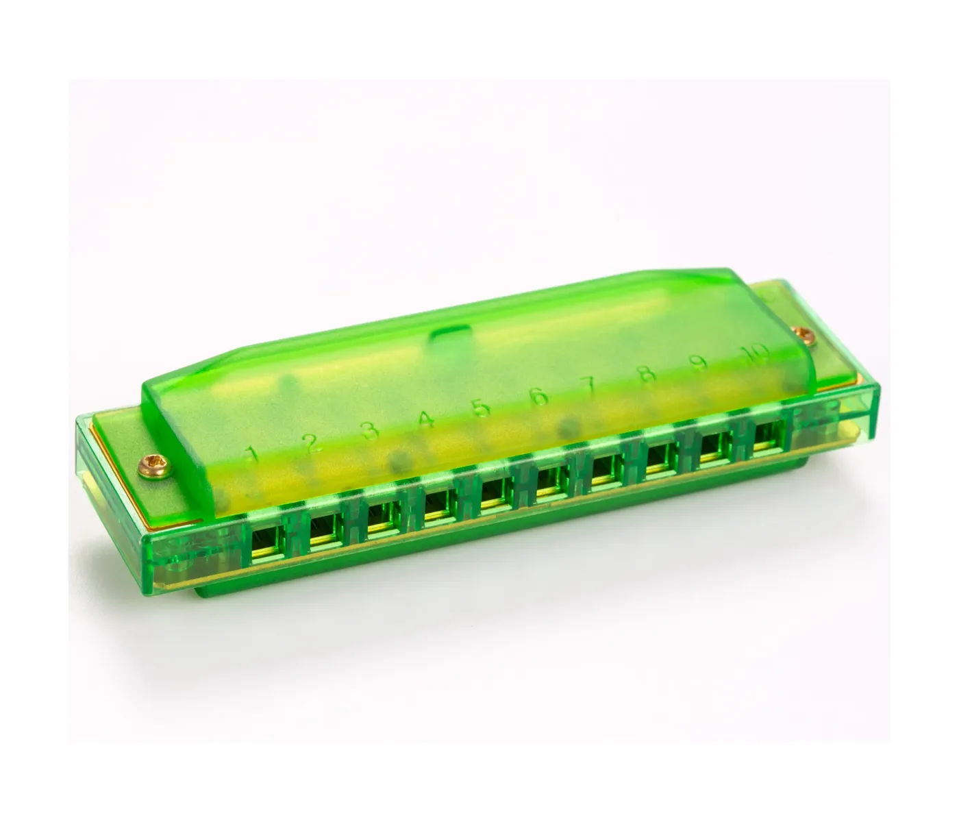Hohner Diatonic Harmonica M1110G Translucent Harp C Beginner Series - Green