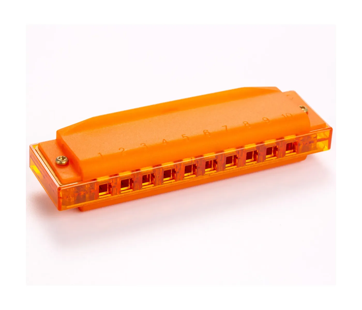 Hohner Diatonic Harmonica M1110O  Translucent Harp C Beginner Series - Orange