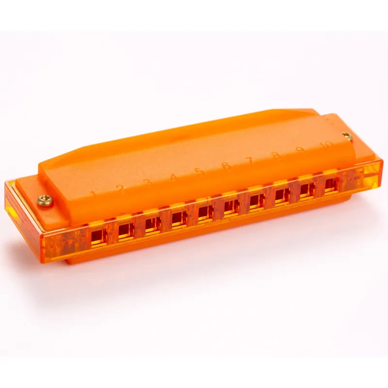 Hohner Diatonic Harmonica M1110O  Translucent Harp C Beginner Series - Orange