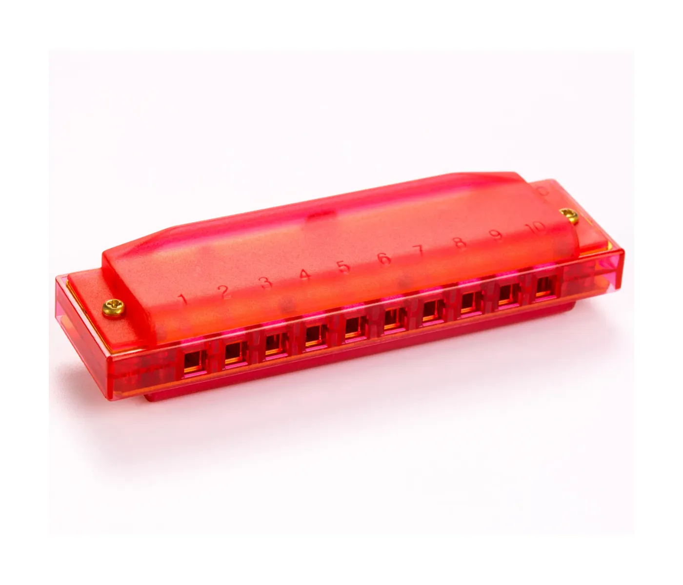 Hohner Diatonic Harmonica M1110R  Translucent Harp C Beginner Series - Red