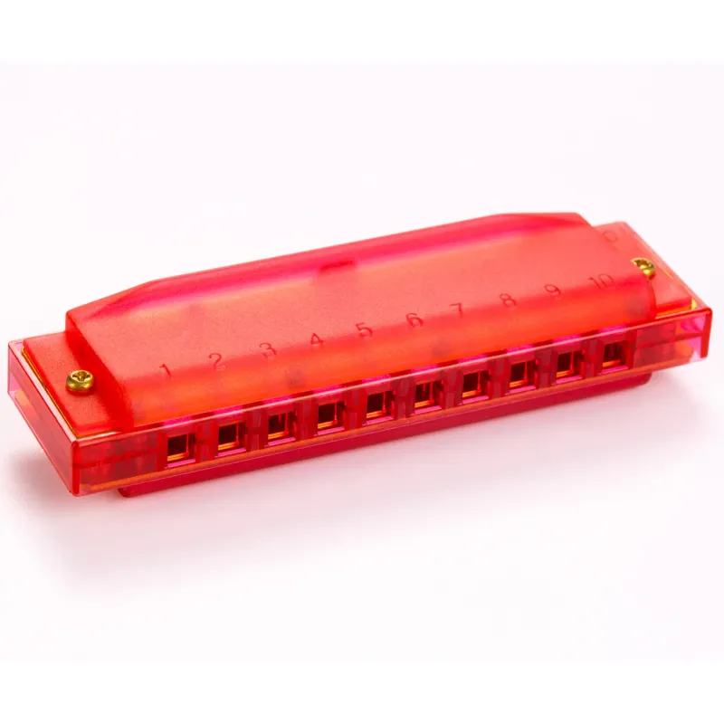 Hohner Diatonic Harmonica M1110R  Translucent Harp C Beginner Series - Red
