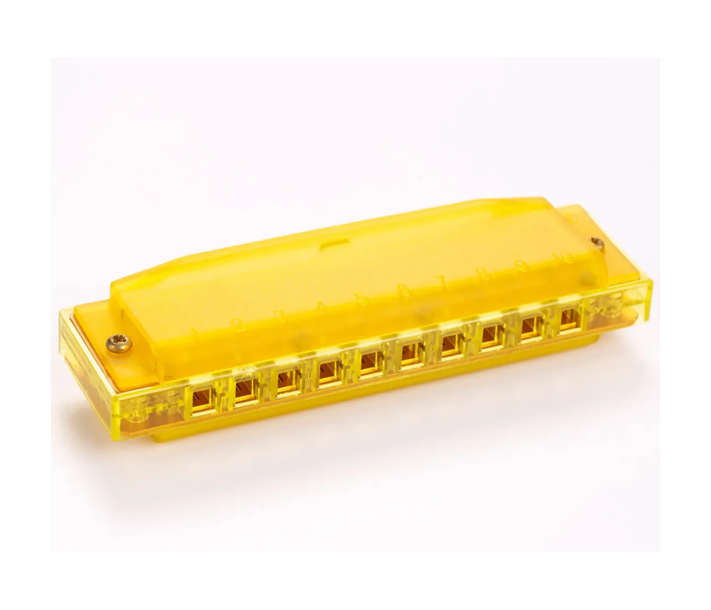 Hohner Diatonic Harmonica M1110Y Translucent Harp C Beginner Series - Yellow