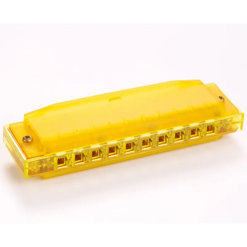 Hohner Diatonic Harmonica M1110Y Translucent Harp C Beginner Series - Yellow