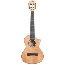 Kala Solid Flame Maple Series - Concert Ukulele - Cutaway - Natural Maple -Included Bag