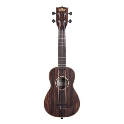 Kala Striped Ebony Series Soprano Ukulele - Included Bag