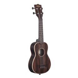 Kala Striped Ebony Series Soprano Ukulele - Included Bag