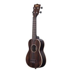 Kala Striped Ebony Series Soprano Ukulele - Included Bag