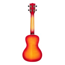 Kala Flame Maple Concert Ukulele - Cherry Burst