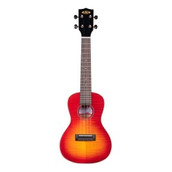 Kala Flame Maple Concert Ukulele - Cherry Burst