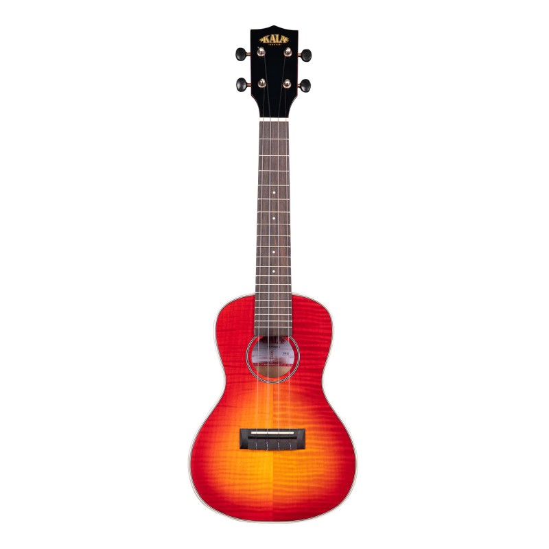 Kala Flame Maple Concert Ukulele - Cherry Burst