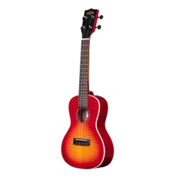 Kala Flame Maple Concert Ukulele - Cherry Burst