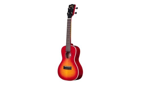 Kala Flame Maple Concert Ukulele - Cherry Burst