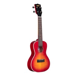 Kala Flame Maple Concert Ukulele - Cherry Burst