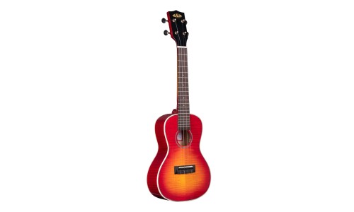 Kala Flame Maple Concert Ukulele - Cherry Burst