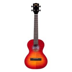 Kala Flame Maple Tenor Ukulele - Cherry Burst