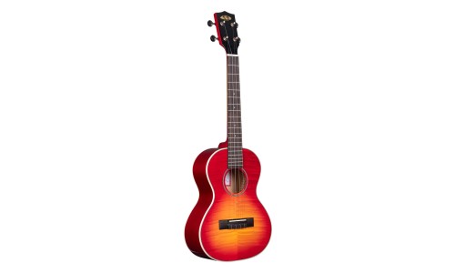 Kala Flame Maple Tenor Ukulele - Cherry Burst