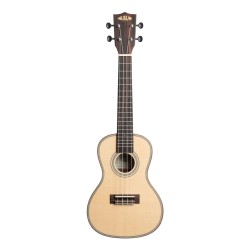 Kala Solid Spruce Top Striped Ebony Series Concert Ukulele