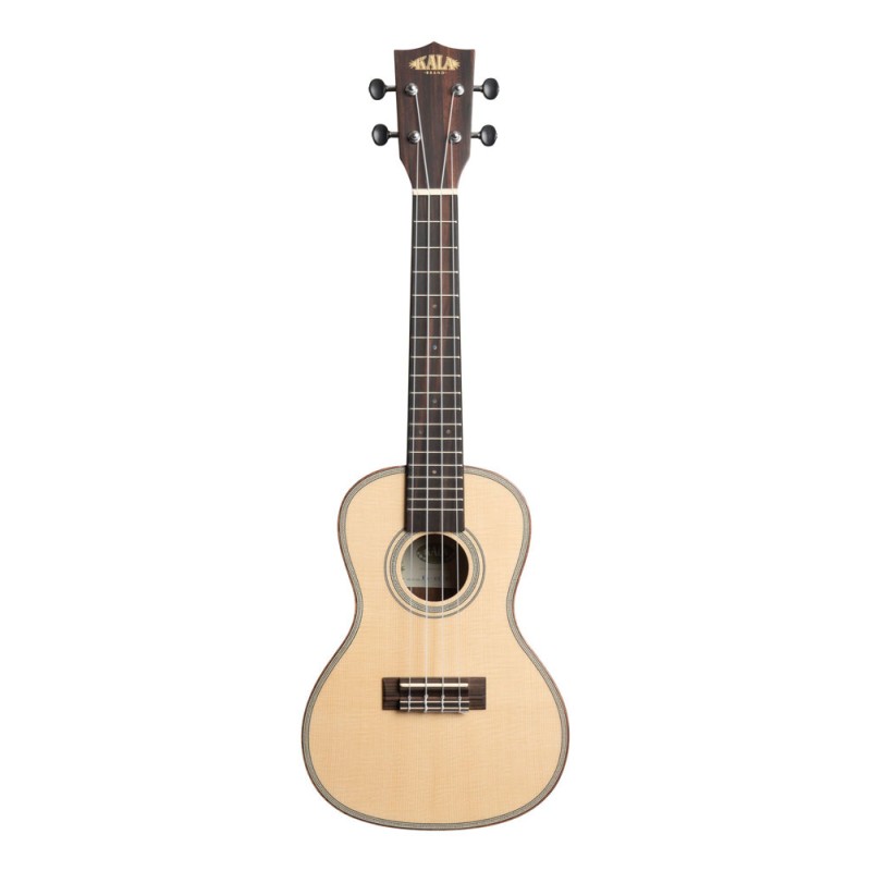 Kala Solid Spruce Top Striped Ebony Series Concert Ukulele