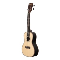 Kala Solid Spruce Top Striped Ebony Series Concert Ukulele