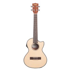 Kala Solid Spruce Top - Mahogany Series Tenor Ukulele - With Equalizer - Cutaway - Included Bag