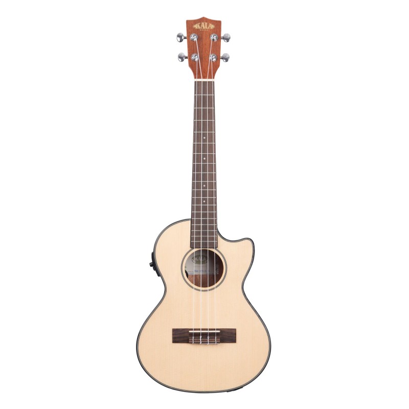 Kala Solid Spruce Top - Mahogany Series Tenor Ukulele - With Equalizer - Cutaway - Included Bag