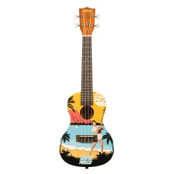 Kala KALA-LTP-C-EBH Learn To Play Elvis Blue - Hawaii Concert Ukulele Kit