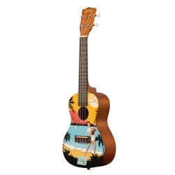 Kala KALA-LTP-C-EBH Learn To Play Elvis Blue - Hawaii Concert Ukulele Kit